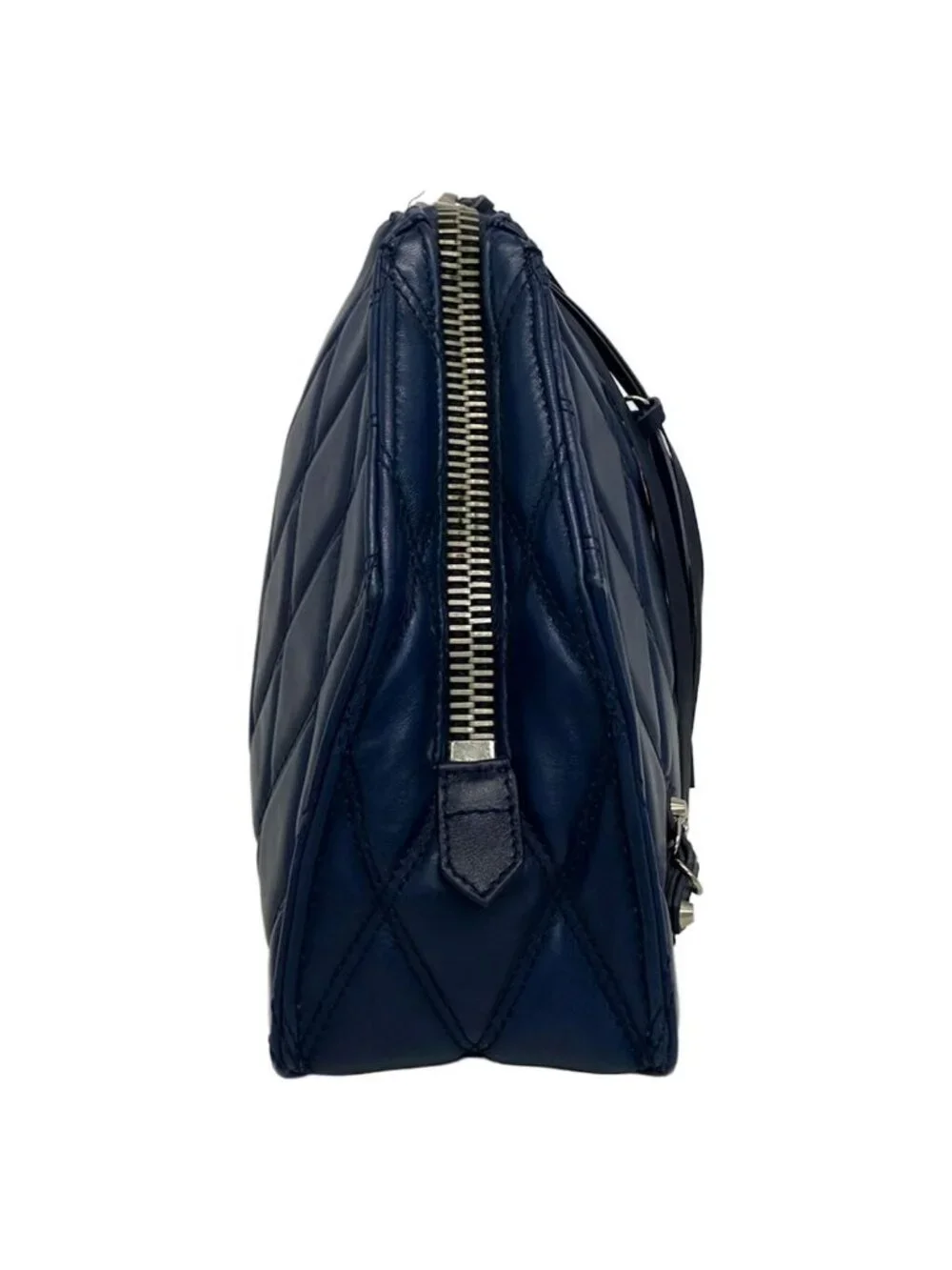 Balenciaga Clutch Navy Quilted Leather